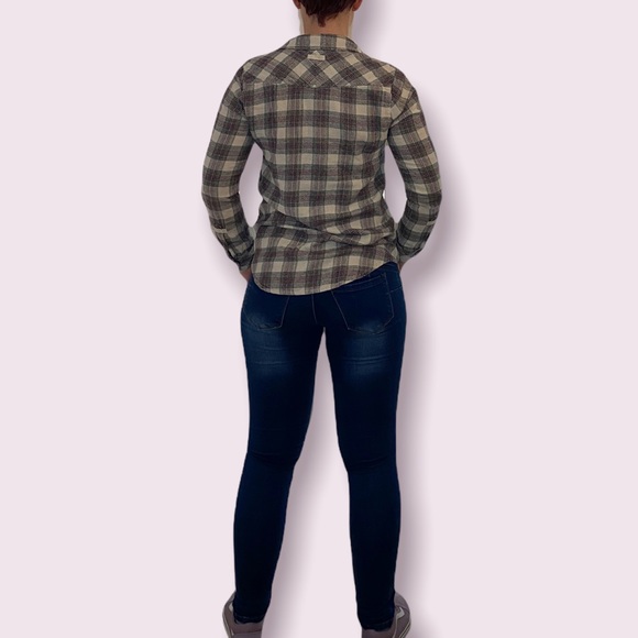 Roots Oversized Plaid Flannel Henley - Picture 6 of 16